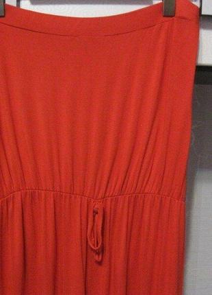 Натуральный комбинезон в виде платья сарафан трикотаж бандо клеш палаццо батал 183 фото