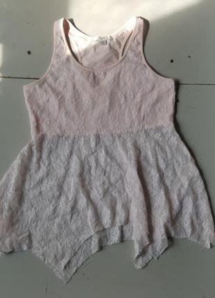 Кружевная майка топ блуза