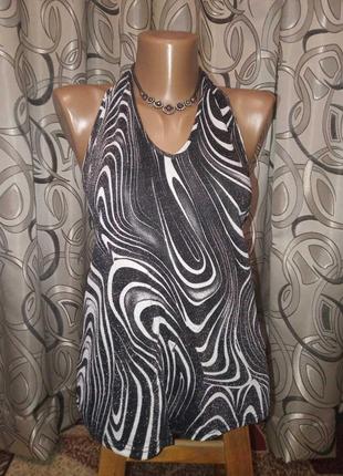 Шикарная женская майка/ топ с люрексовой нитью.