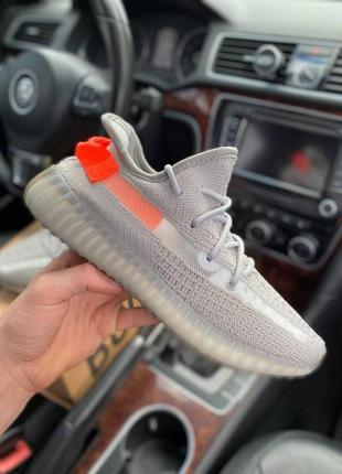 Мужские кроссовки adidas yeezy boost 350 v2 grey/orange