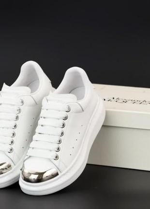 Жіночі кросівки alexander mcqueen white metal