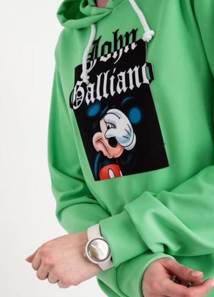 Спортивний костюм жіночий в стилі john galliano салатовий3 фото