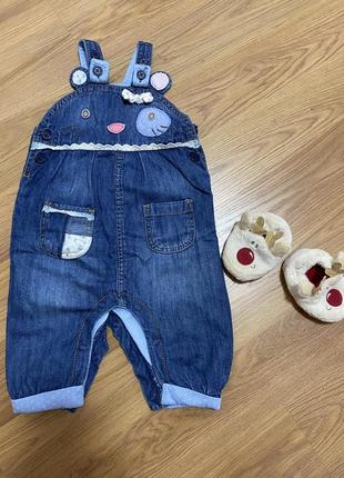 Джинсовий комбінезон для дівчинки 3-6 місяців