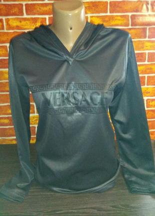 Серая кофта  versace с капюшоном 2