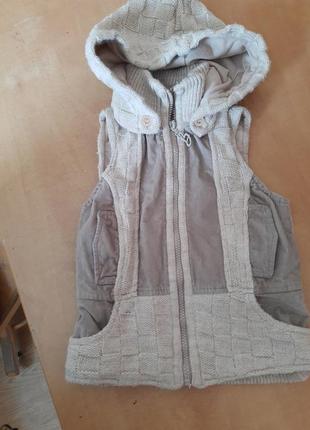 Вязанный жилет bulicca,на подкладке из тонкого трикотажа