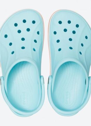 Крокс баябэнд клог голубые crocs bayaband clog ice blue/melon9 фото