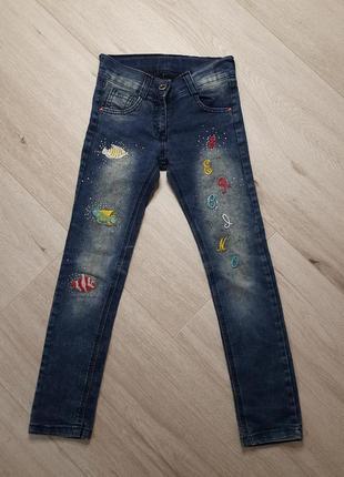 Красивые джинсы с вышивкой турция 122