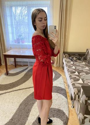 Плаття червоне нова дешево торг4 фото