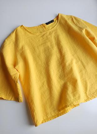 100% льон красива стильна яскрава блузка з натуральної тканини