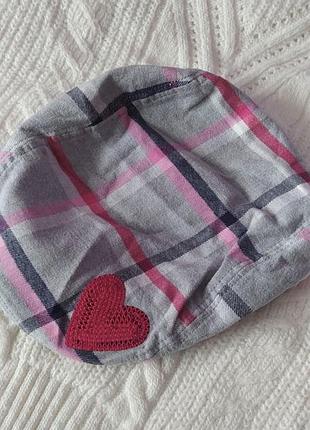 Стильная кепка в клетку для девочки 5-7 лет