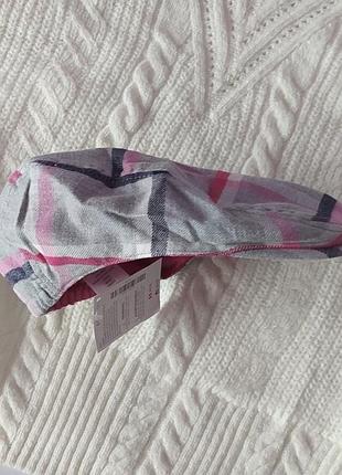 Стильная кепка в клетку для девочки 5-7 лет4 фото