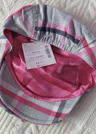 Стильная кепка в клетку для девочки 5-7 лет3 фото