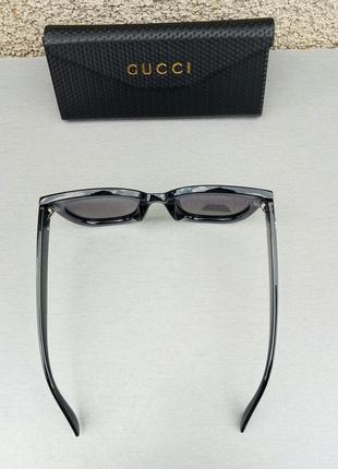 Gucci очки женские солнцезащитные черные с мушками поляризированые5 фото
