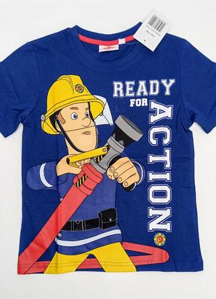 Хлопковая футболка пожарный fireman sam