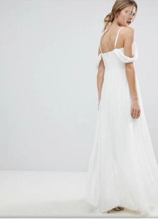 Белое вечернее платье в пол4 фото