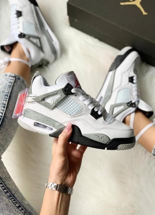 Кроссовки женские найк mercurial nike air jordan 4 white cement