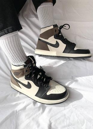 Кроссовки мужские найк nike air jordan 1 retro high dark mocha4 фото