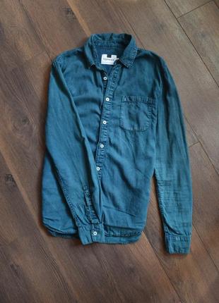 Зеленая рубашка topman мужская