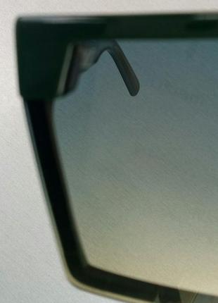Louis vuitton модні жіночі окуляри від сонця маска темно зелені з синьо бежевим градієнтом9 фото