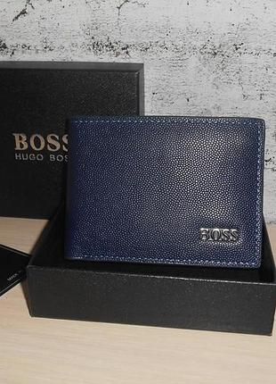 Чоловічий гаманець, портмоне, гаманець в стилі hugo boss, шкіра