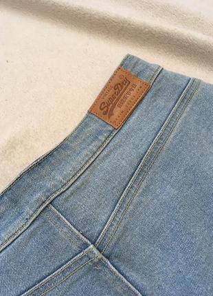 Винтажная светлая джинсовая мини юбка w28 superdry5 фото