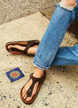 Сланці шльопанці birkenstock gizeh oiled leather. оригінал