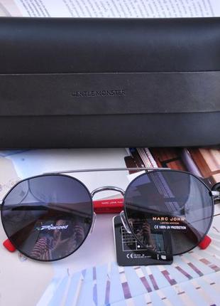 Фірмові круглі окуляри сонцезахисні marc john polarized mj07877 фото