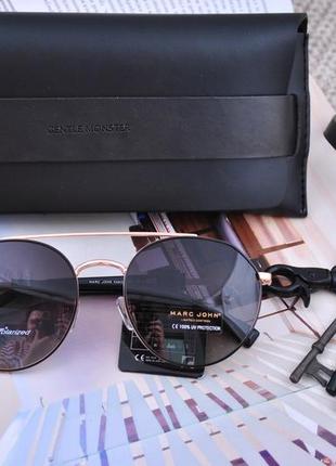 Фірмові круглі окуляри сонцезахисні marc john polarized mj07876 фото