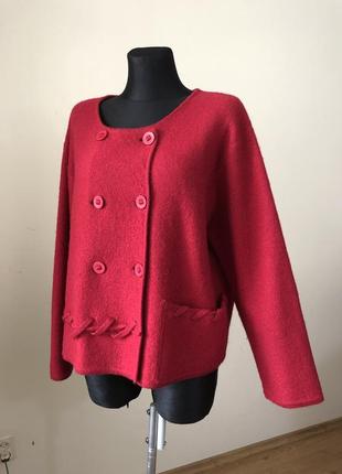 Lisa bora винтаж красный кардиган шерсть двубортная кофта