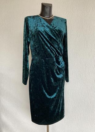 Фирменное стильное качественное стрейчевое велюровое платье2 фото