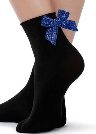 Суперстильні шкарпетки від calzedonia c бантиком з глитера ззаду