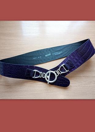 Фактурний шкіряний ремінь р. l 95 см bernd götz / bernd gotz німеччина