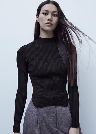 Чёрная кофта zara