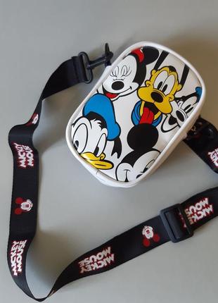 Сумочка с mickey, minnie, pluto (белая)