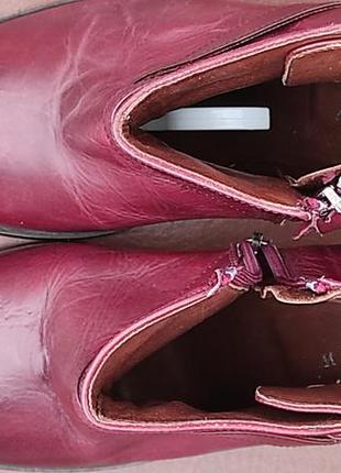 Jigsaw~ботинки полностью кожа цвет марсала италия р 376 фото