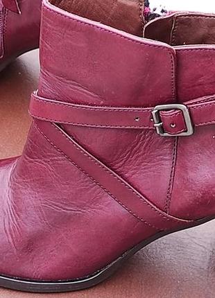 Jigsaw~ботинки полностью кожа цвет марсала италия р 372 фото