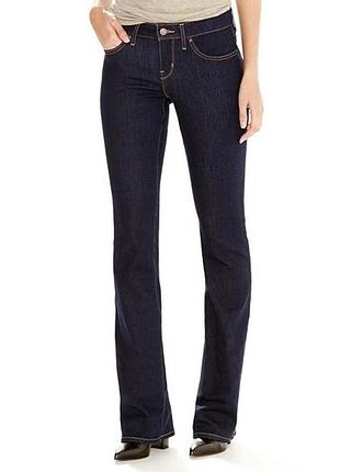 28/с/36  темно-синие джинсы деним straight немного клеш