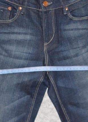 27/хс/6 h&m модні прямі джинси сині денім straight з потертостями5 фото