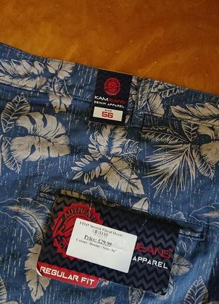 Фірмові англійські бавовняні стрейчеві шорти великого розміру kam jeans,нові з бірками.4 фото