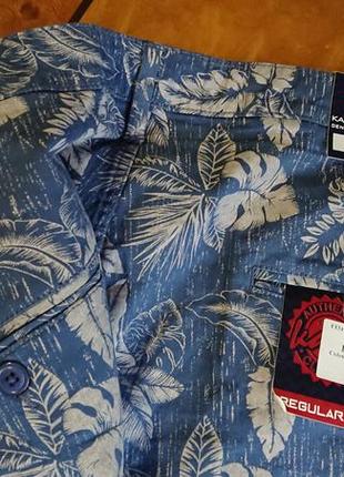 Фірмові англійські бавовняні стрейчеві шорти великого розміру kam jeans,нові з бірками.5 фото