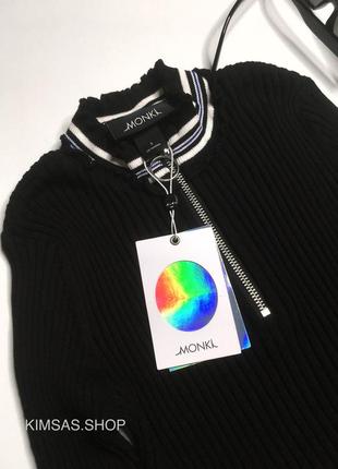 Кофта на молнии monki трендовая водолазка asos с молнией джемпер в рубчик half zip4 фото