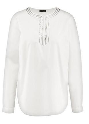 Белая хлопковая рубашка тсм tchibo 38 и 44европ