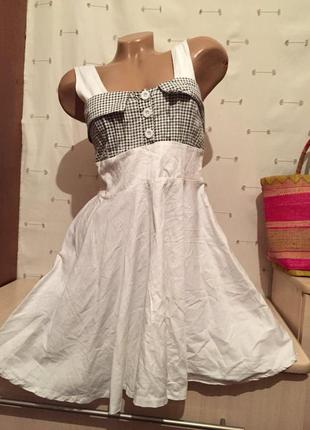 Итальянский белый сарафан на резинке