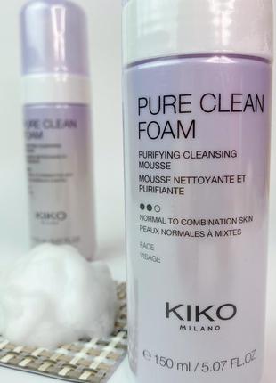 Очищающая пенка pure clean foam kiko milano. кико мило.4 фото