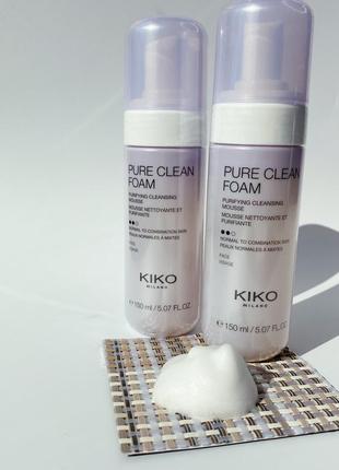 Очищающая пенка pure clean foam kiko milano. кико мило.5 фото