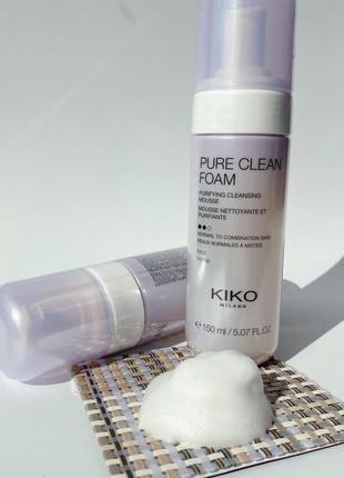 Очищающая пенка pure clean foam kiko milano. кико мило.6 фото