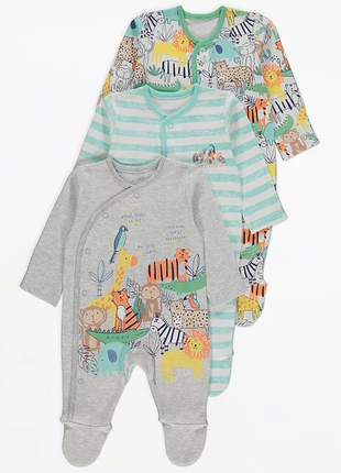 Чоловічки george "jungle" 3-6 міс, 62-68 см