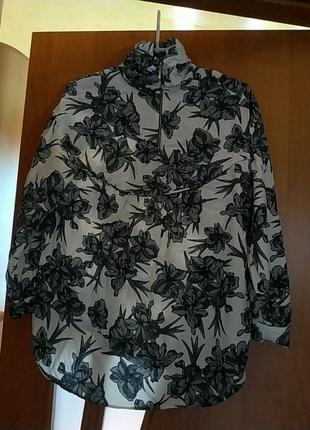Блузка с высоким воротником zara2 фото