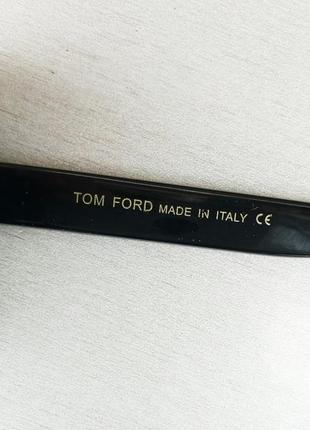 Tom ford стильные женские солнцезащитные очки черные с золотом градиент6 фото