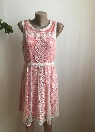 Кружевное платье,сарафан от promod m, l